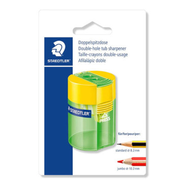 STAEDTLER DOUBLE HOLE PENCIL SHARPNER ST-522-006 