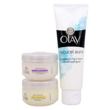 OLAY NATURAL AURA DAY CRM+ NIGHT CRM 50GM+FW 100ML