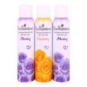 ENCHANTEUR BODY MIST ASSTD 150ML 2+1 FREE