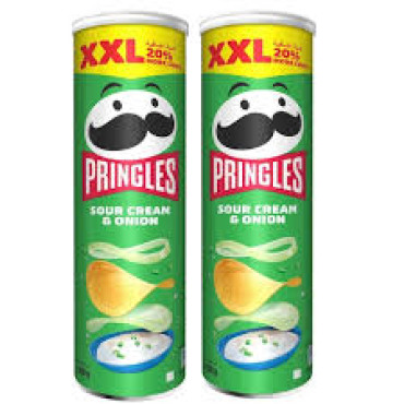 PRINGLES SOUR CREAM ONION 2X200GM + SHAHID FREE