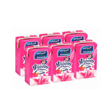 ALMARAI NUJOOM STRAWBERRY MILK 6 X 150ML 