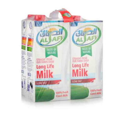AL SAFI LONG LIFE LOW FAT MILK 4 X 1LTR