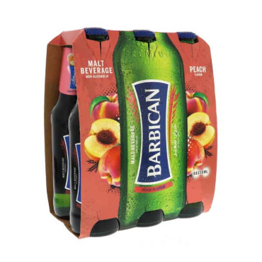 BARBICAN MALT BEVERAGE PEACH 6 X 330ML 