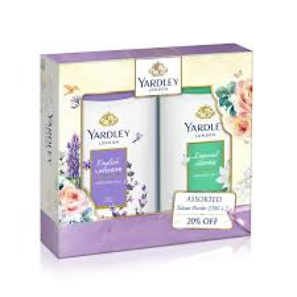 YARDLEY TALCOM POWDER ASSORTED 250GM TWIN PACK @SP