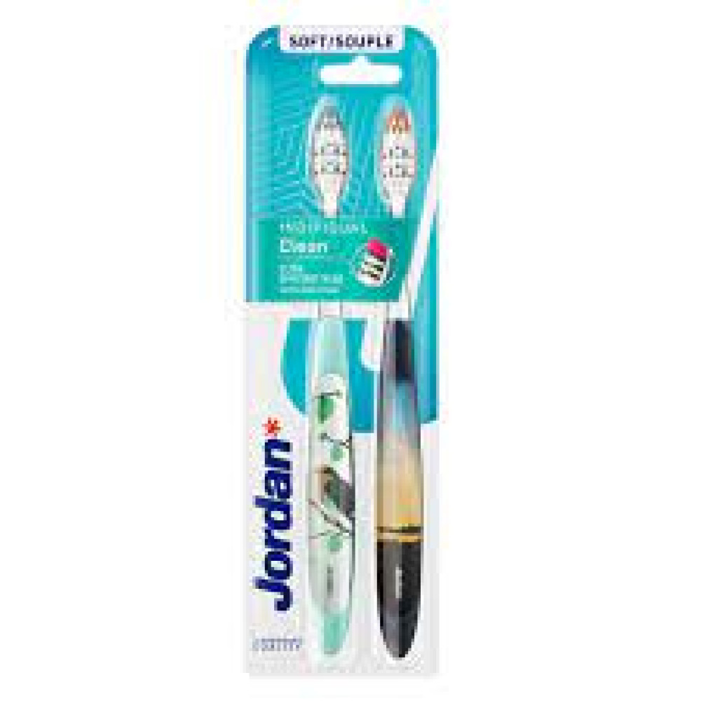 JORDAN INDIVIDUAL CLEAN TOOTHBRUSH SOFT 2PCS
