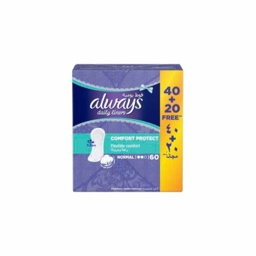 ALWAYS DAILY LINERS COMFORT PROTECT 60S 
