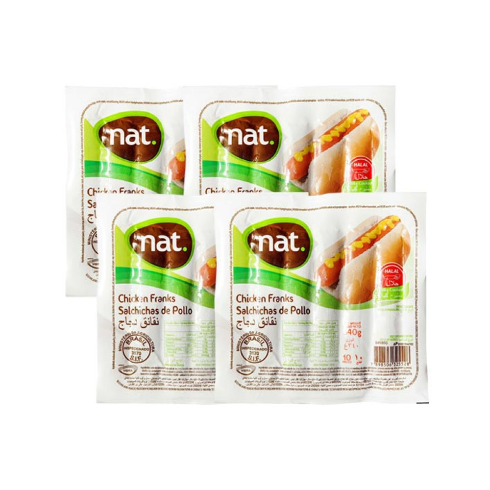 NAT CHICKEN FRANKS 340GM X 4S@SP