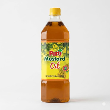 PURO MUSTARD OIL PET RND 1LTR