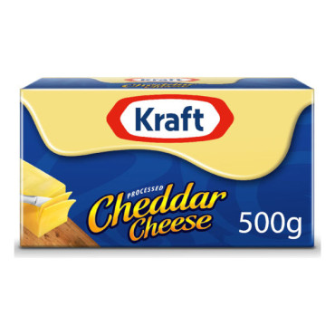 KRAFT PROCESSED CHEDDAR CHEESE 500GM 
